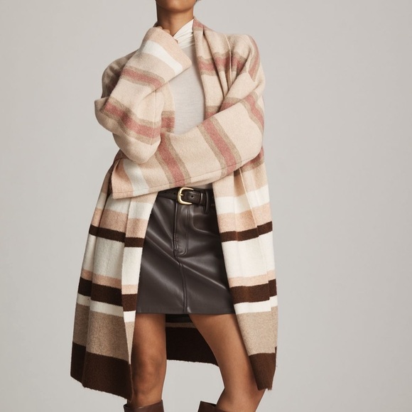 Anthropologie The Mariel Long lined striped color block cardigan - Picture 1 of 12